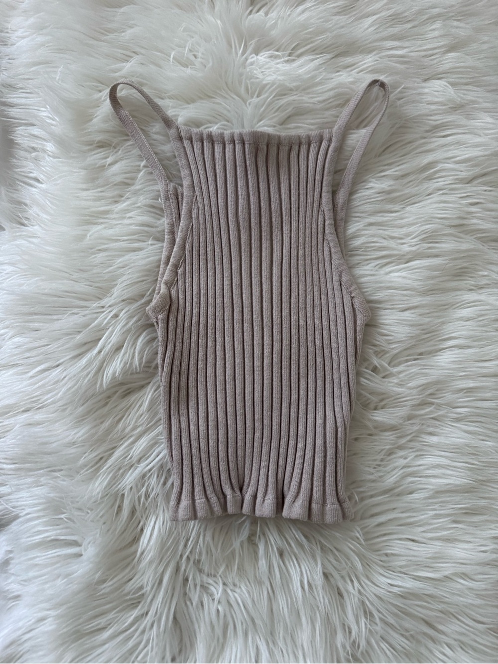 Ribbed ribbed Knit Cropped Tank Top